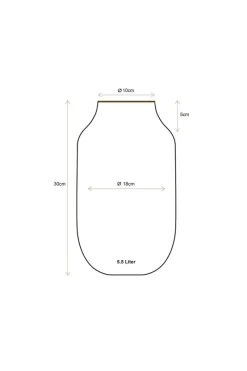 Pip Studio Große Vasen|Ovale Metall Vase Old 30cm Rosa