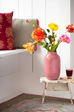 Pip Studio Große Vasen|Ovale Metall Vase Old 30cm Rosa