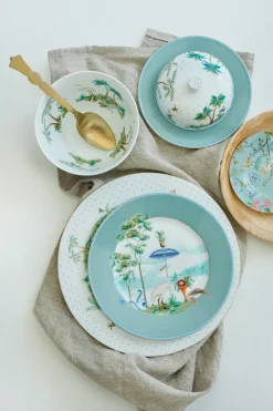 Pip Studio Gebäckteller|Petit Four Jolie Blumen 12cm Blau