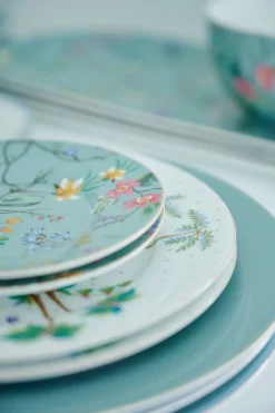 Pip Studio Gebäckteller|Petit Four Jolie Blumen 12cm Blau