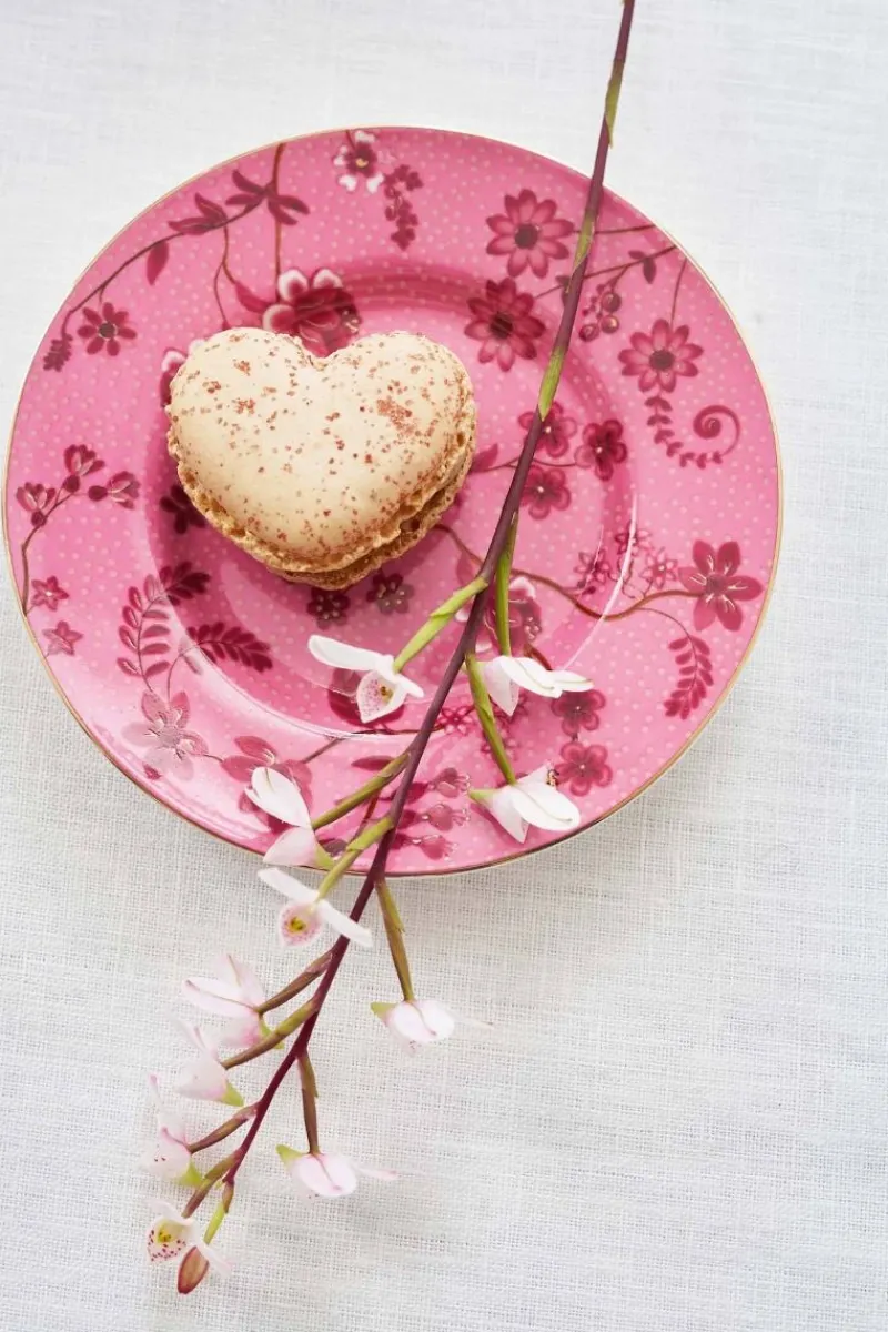 Pip Studio Gebäckteller|Petit Four Jolie Blumen 12cm Rosa