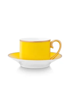 Pip Studio Espresso Tasse|Tasse & Untertasse|Pip Chique Espresso Tasse & Untertasse Gelb