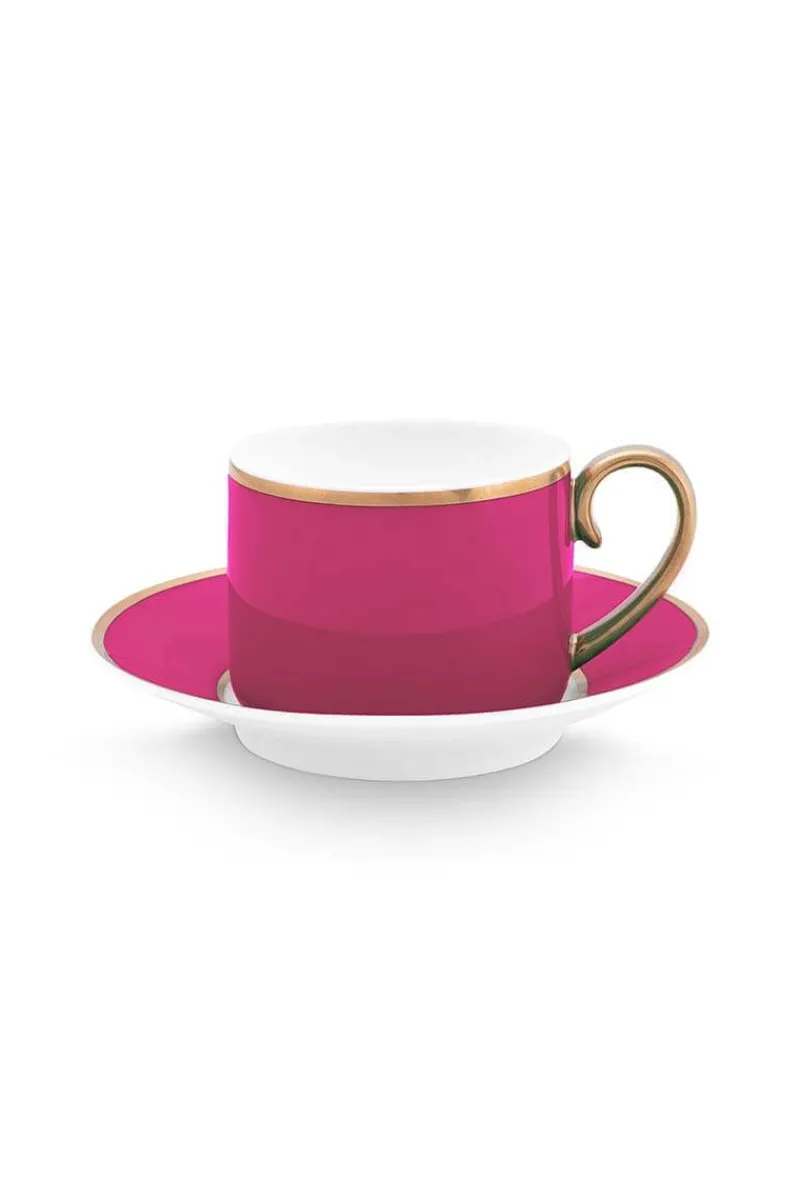 Pip Studio Espresso Tasse|Tasse & Untertasse|Pip Chique Espresso Tasse & Untertasse Rosa