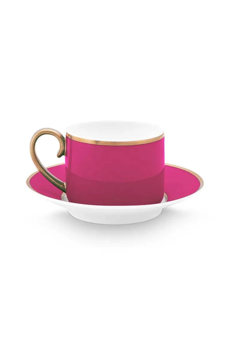 Pip Studio Espresso Tasse|Tasse & Untertasse|Pip Chique Espresso Tasse & Untertasse Rosa
