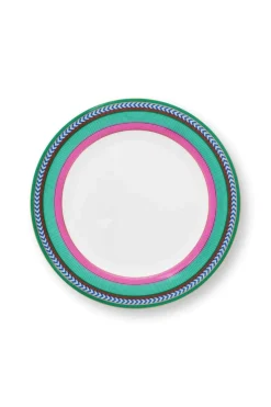 Pip Studio Frühstücksteller|Pip Chique Stripes Frühstücksteller Rosa/Grün 23cm