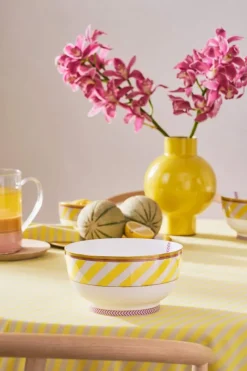 Pip Studio Schalen|Pip Chique Stripes Schale 20.5cm Gelb