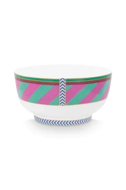 Pip Studio Schalen|Pip Chique Stripes Schale Rosa/Grün 15.5cm