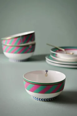 Pip Studio Schalen|Pip Chique Stripes Schale Rosa/Grün 15.5cm