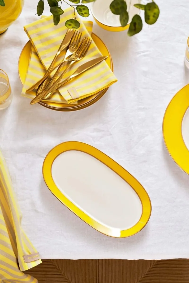 Pip Studio Tortenteller|Pip Chique Tortenteller Oval Gelb