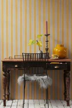 Pip Studio Vliestapete|Blurred Lines Vliestapete Beige/ Gelb