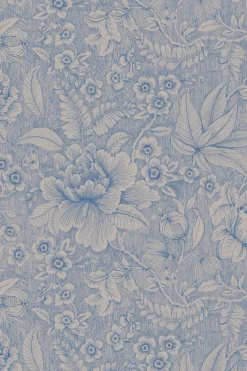 Pip Studio Vliestapete|Casa dei Fiori Vliestapete Khaki/Blau