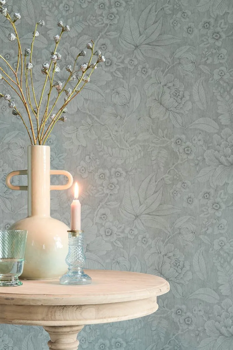 Pip Studio Vliestapete|Casa dei Fiori Vliestapete Hellgrün