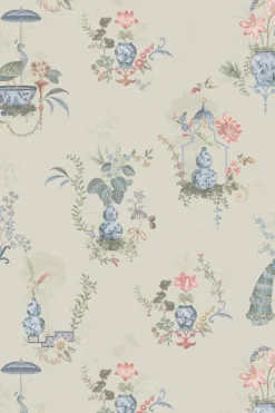 Pip Studio Vinyltapete|Chinese Porcelain Vinyltapete Sand Beige