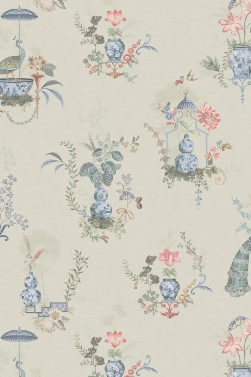 Pip Studio Vinyltapete|Chinese Porcelain Vinyltapete Sand Beige
