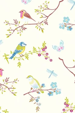 Pip Studio Vliestapete|Early Bird Vliestapete Gebrochen Weiss