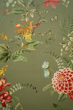 Pip Studio Vliestapete|Floris Vliestapete Grün