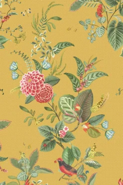 Pip Studio Vliestapete|Floris Vliestapete Gelb