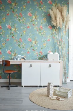 Pip Studio Vliestapete|Floris Vliestapete Petrol
