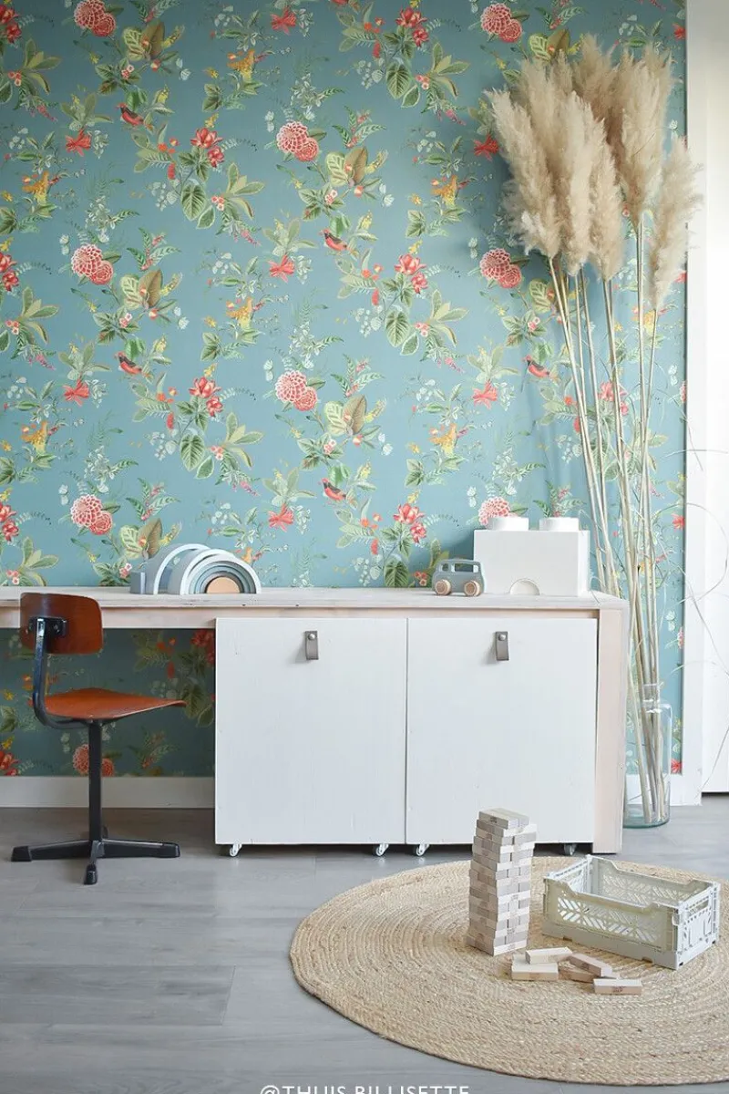 Pip Studio Vliestapete|Floris Vliestapete Petrol