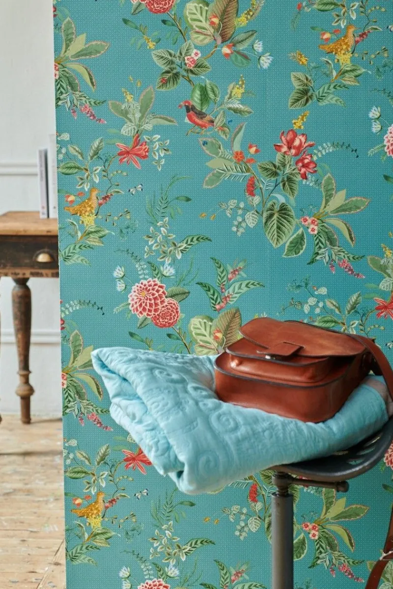 Pip Studio Vliestapete|Floris Vliestapete Petrol