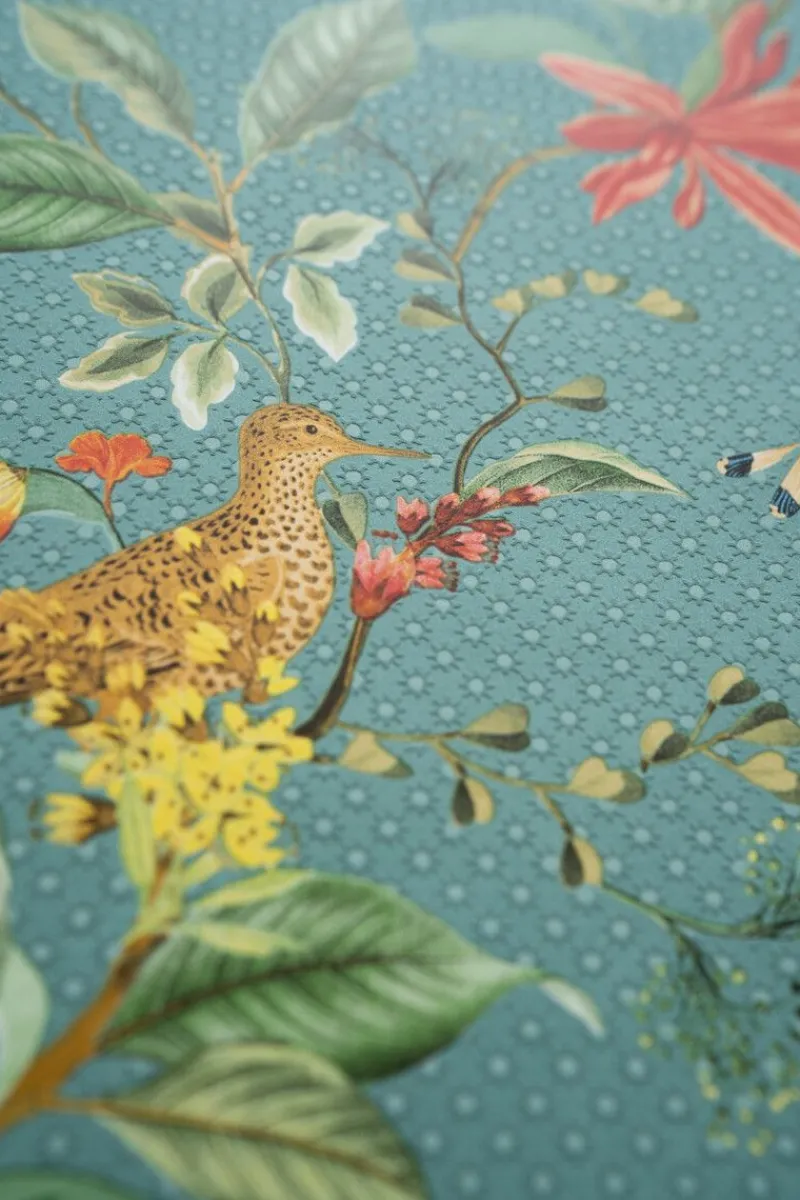 Pip Studio Vliestapete|Floris Vliestapete Petrol