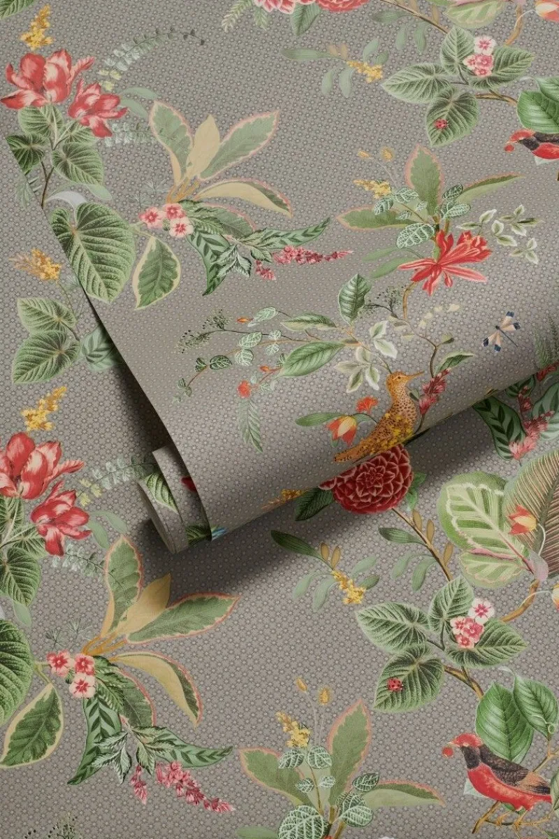 Pip Studio Vliestapete|Floris Vliestapete Khaki