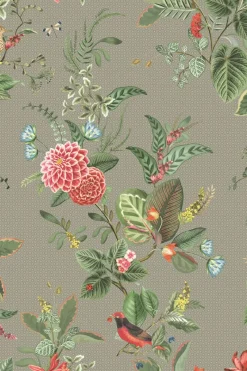 Pip Studio Vliestapete|Floris Vliestapete Khaki