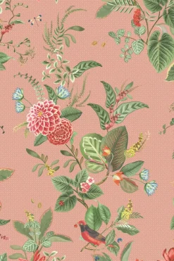 Pip Studio Vliestapete|Floris Vliestapete Rosa