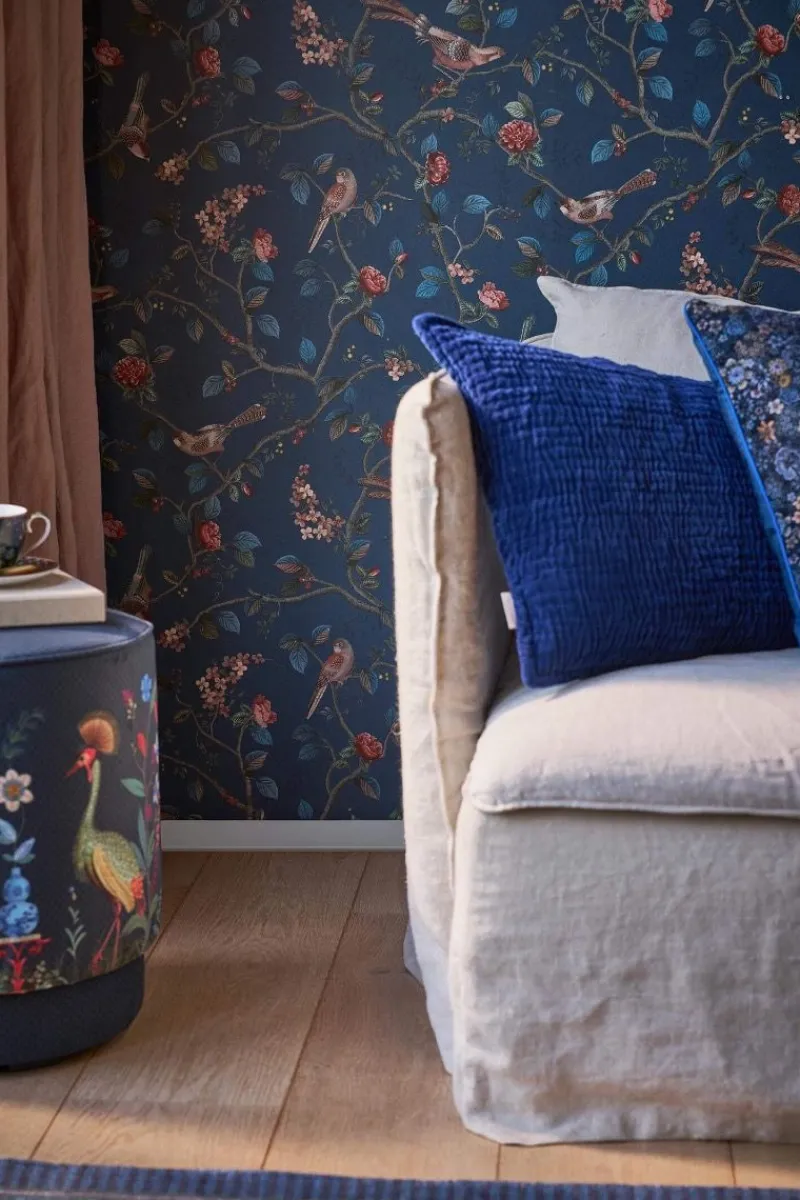 Pip Studio Vliestapete|Good Nightingale Vliestapete Dunkel Blau