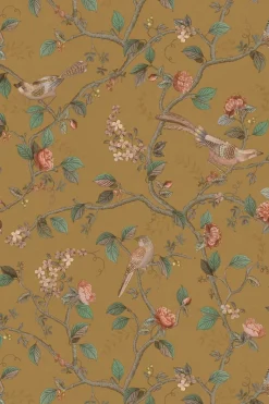Pip Studio Vliestapete|Good Nightingale Vliestapete Ocker Gelb