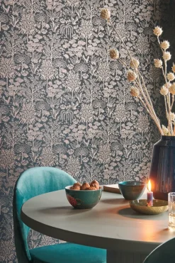 Pip Studio Vliestapete|Origami Tree Vliestapete Dunkel/Roségold Blau