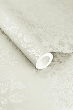 Pip Studio Vliestapete|Origami Tree Vliestapete Gebrochen Weiss/Silber Weiß