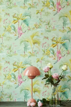 Pip Studio Vliestapete|Palm Scene Vliestapete Grün