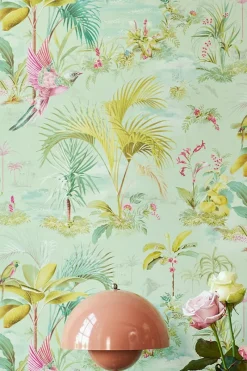 Pip Studio Vliestapete|Palm Scene Vliestapete Grün
