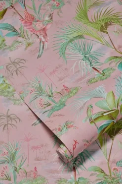 Pip Studio Vliestapete|Palm Scene Vliestapete Rosa