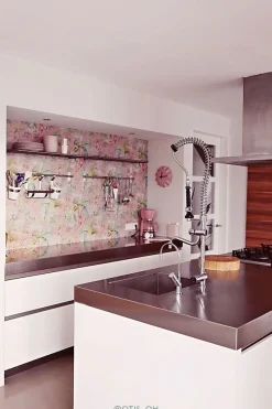 Pip Studio Vliestapete|Palm Scene Vliestapete Rosa