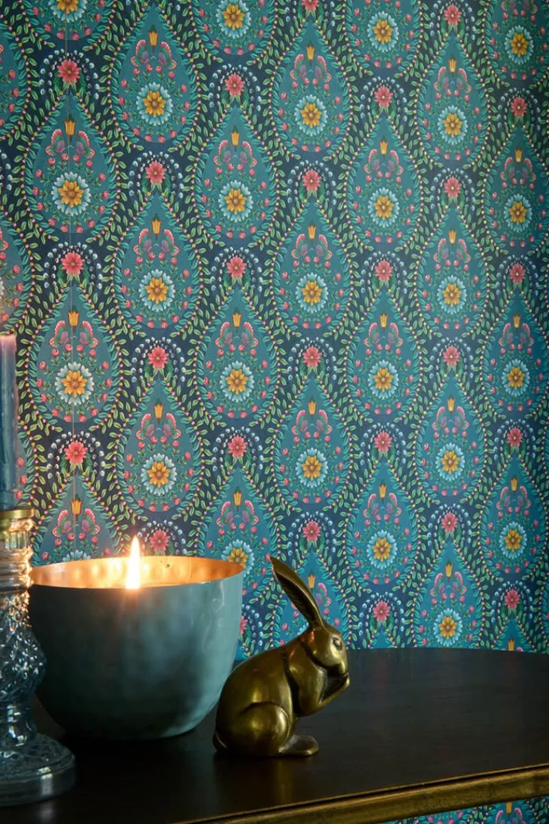 Pip Studio Vliestapete|Raindrops Vliestapete Dunkel Blau
