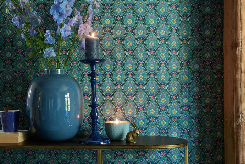 Pip Studio Vliestapete|Raindrops Vliestapete Dunkel Blau