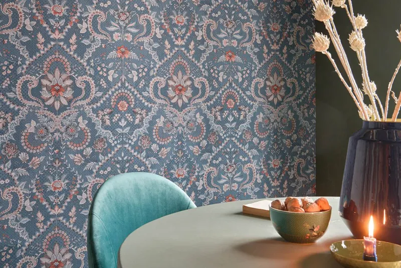 Pip Studio Vinyltapete|Saluti Vinyltapete Denim Blau