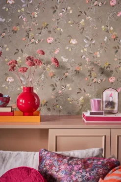 Pip Studio Vliestapete|Tokyo Blossom Vliestapete Khaki