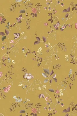 Pip Studio Vliestapete|Tokyo Blossom Vliestapete Senf Gelb
