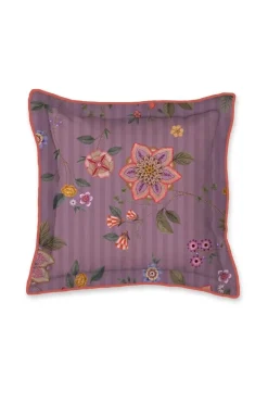 Pip Studio Zierkissen|Bettkissen|Quadratisches Zierkissen Flores Bailando Purpur Violett