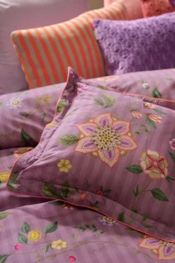 Pip Studio Zierkissen|Bettkissen|Quadratisches Zierkissen Flores Bailando Purpur Violett