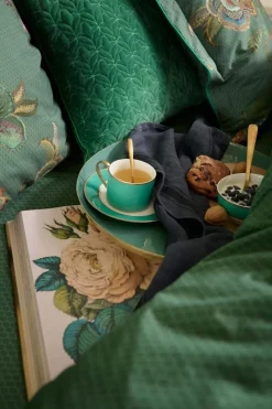 Pip Studio Zierkissen|Bettkissen|Quadratisches Zierkissen Quilty Dreams Grün