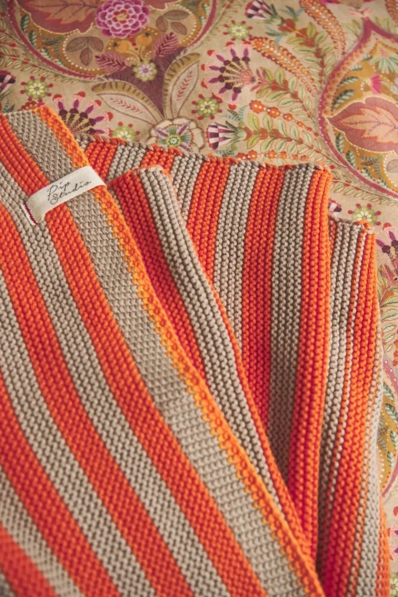 Pip Studio Plaids Und Quilts|Plaids Und Quilts|Quilt Bonsoir Stripe Orange