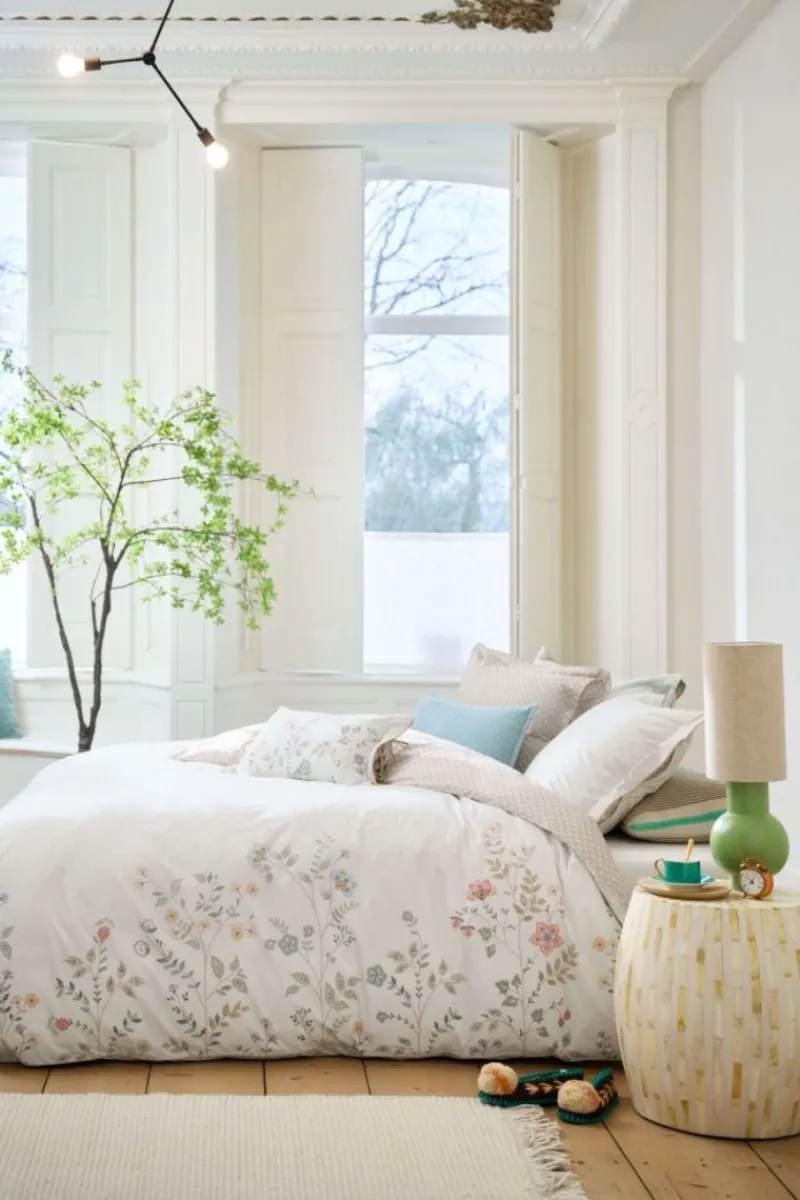 Pip Studio Zierkissen|Bettkissen|Rechteckige Zierkissen Campo de Flores Gebrochen Weiss