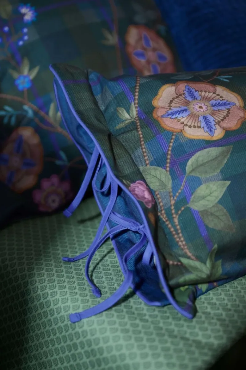 Pip Studio Zierkissen|Bettkissen|Rechteckige Zierkissen Flores Felices Dunkelblau