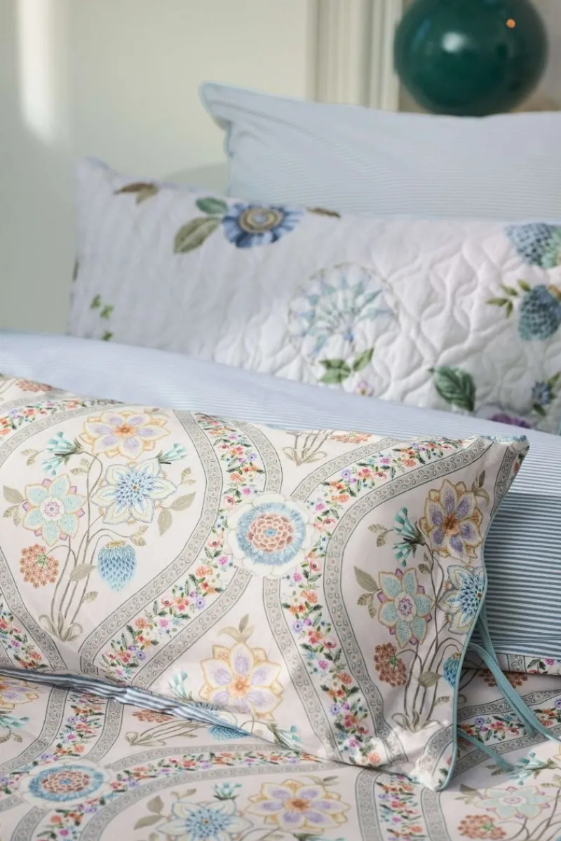 Pip Studio Zierkissen|Bettkissen|Rechteckige Zierkissen Ornamento Ramo Weiss Mehrfarbig