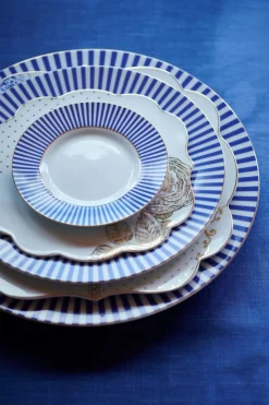Pip Studio Essteller|Royal Stripes Essteller 26.5 cm Blau