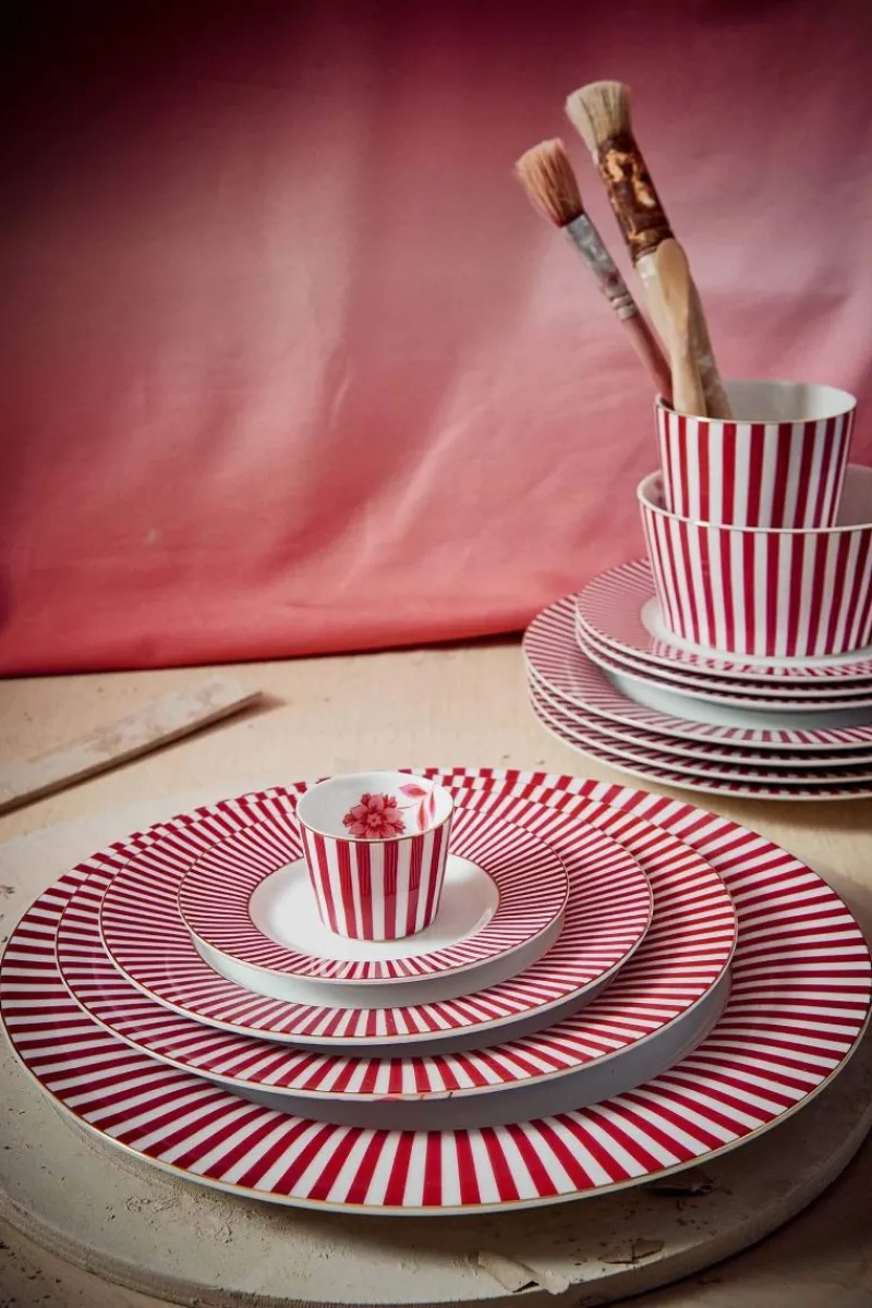 Pip Studio Essteller|Royal Stripes Essteller Dunkel 26.5cm Rosa